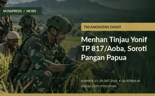 Menhan Tinjau Yonif TP 817/Aoba, Soroti Pangan Papua