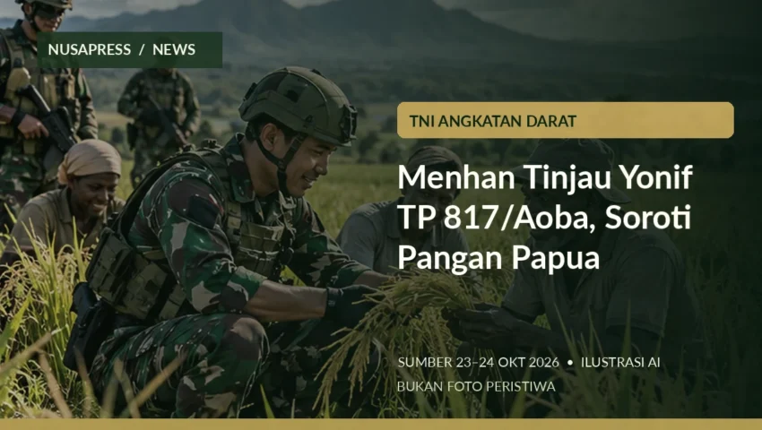Menhan Tinjau Yonif TP 817/Aoba, Soroti Pangan Papua