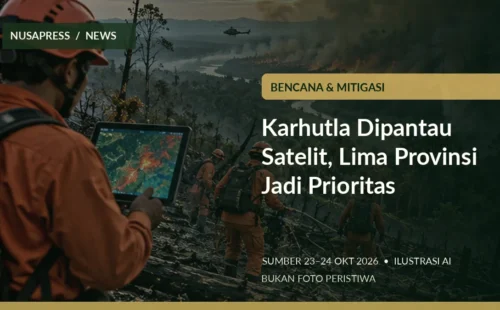 Karhutla Dipantau Satelit, Lima Provinsi Jadi Prioritas