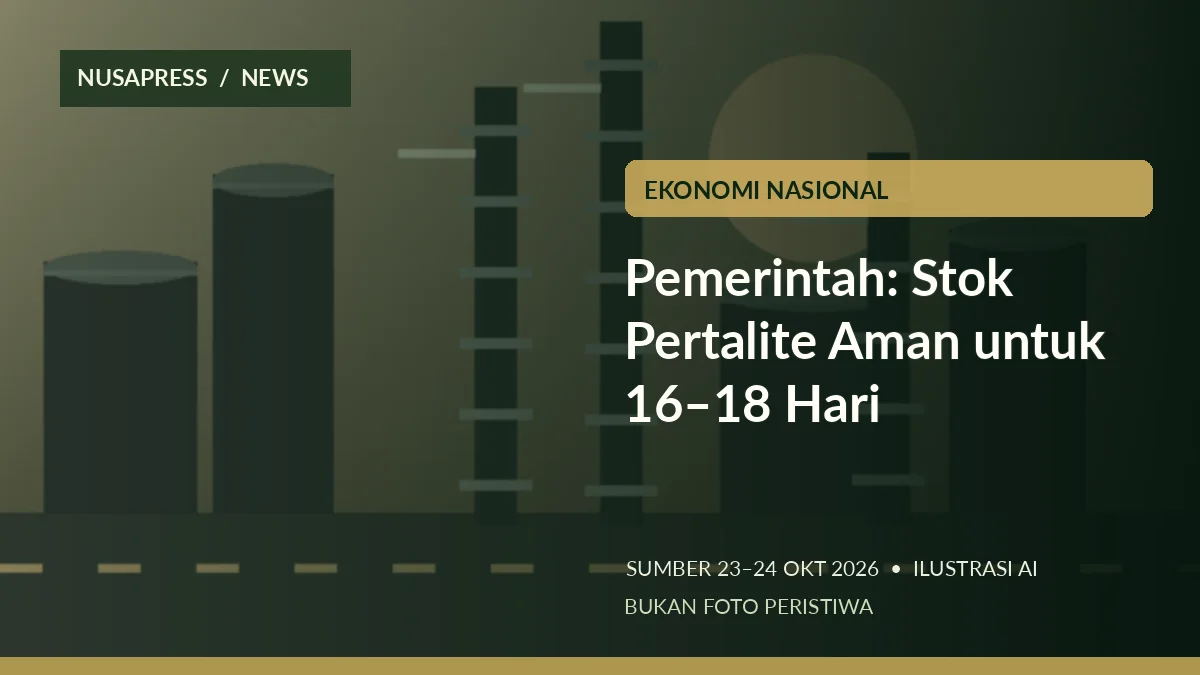 Ilustrasi editorial: stok Pertalite 16 sampai 18 hari; bukan foto dokumentasi peristiwa